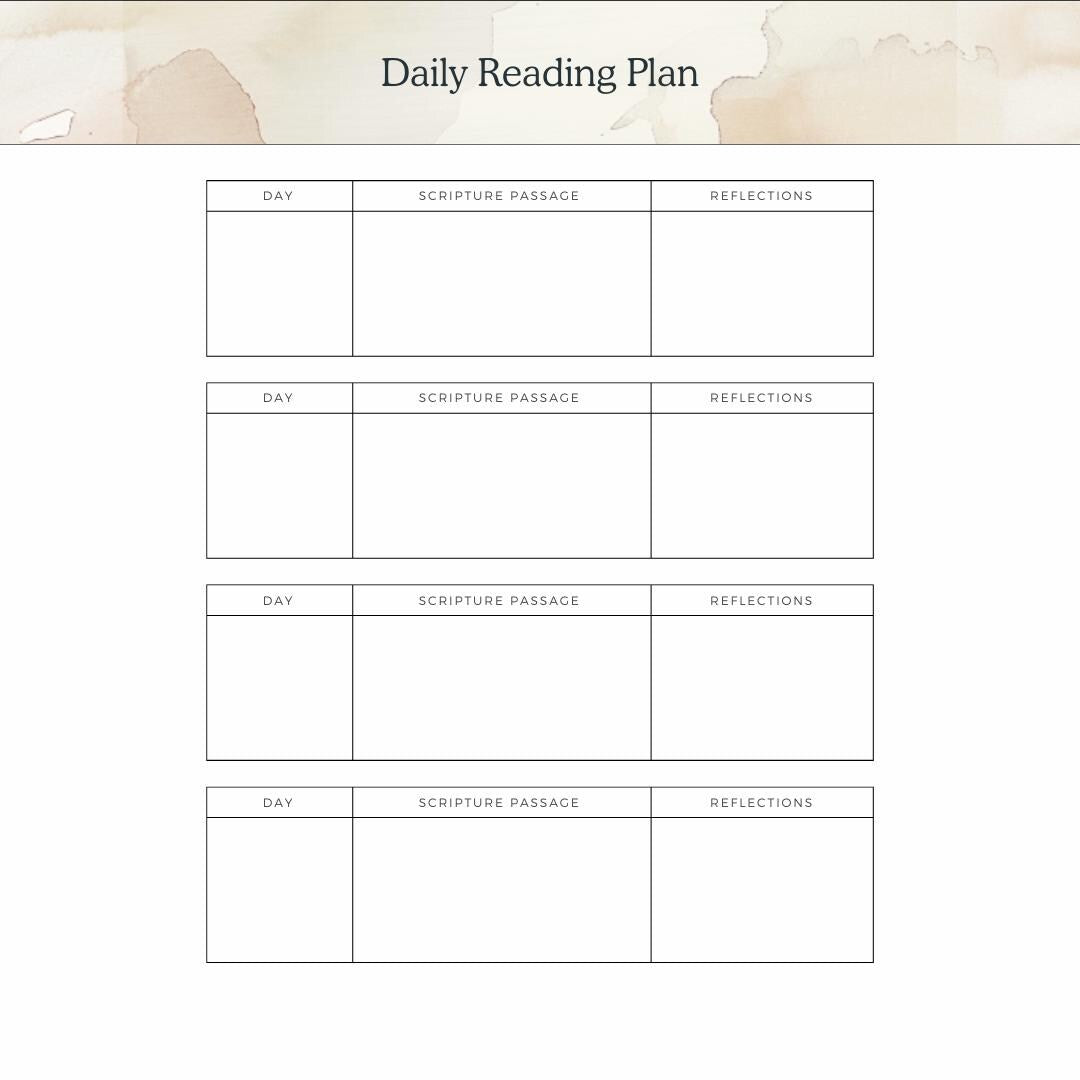 Daily Bible Study Planner | Prayer Journal and Scripture Reflection | Digital Christian Devotional - Social Canvas