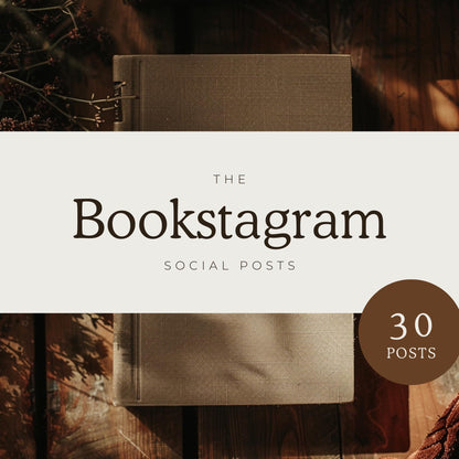 Bookstagram Canva Templates | Aesthetic Instagram Posts for Book Lovers & Reviewers | Includes  Novel Writing Planner - Social Canvas