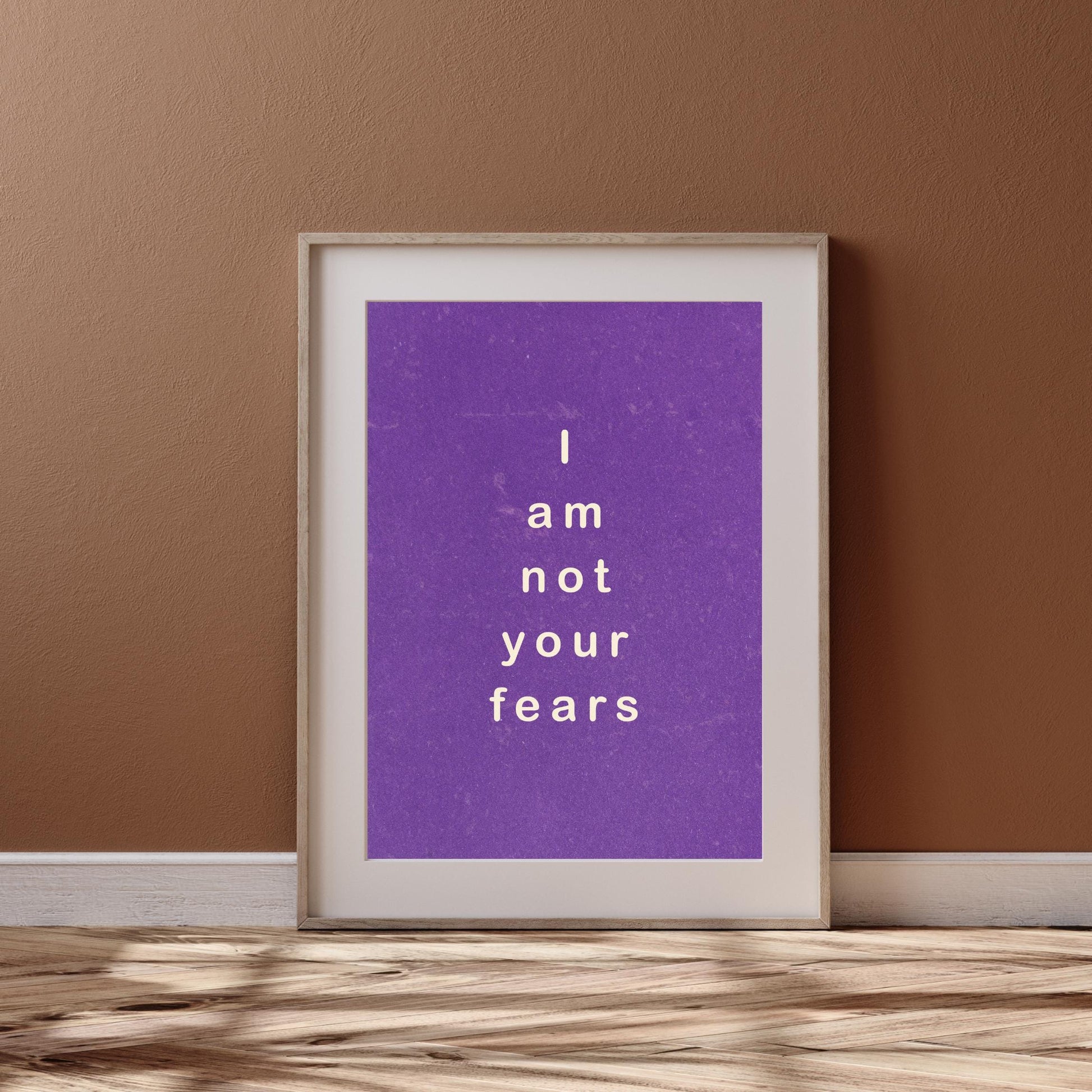 I Am Not Your Fears Motivational Poster - Poster Digital Download - Social Canvas