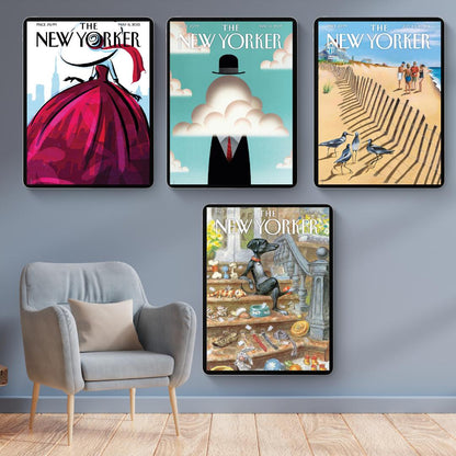 150 Magazine Cover Art Prints | Printable Wall Art | Iconic & Vintage Covers | New Yorker, Retro and Modern Designs | 300 DPI - Social Canvas