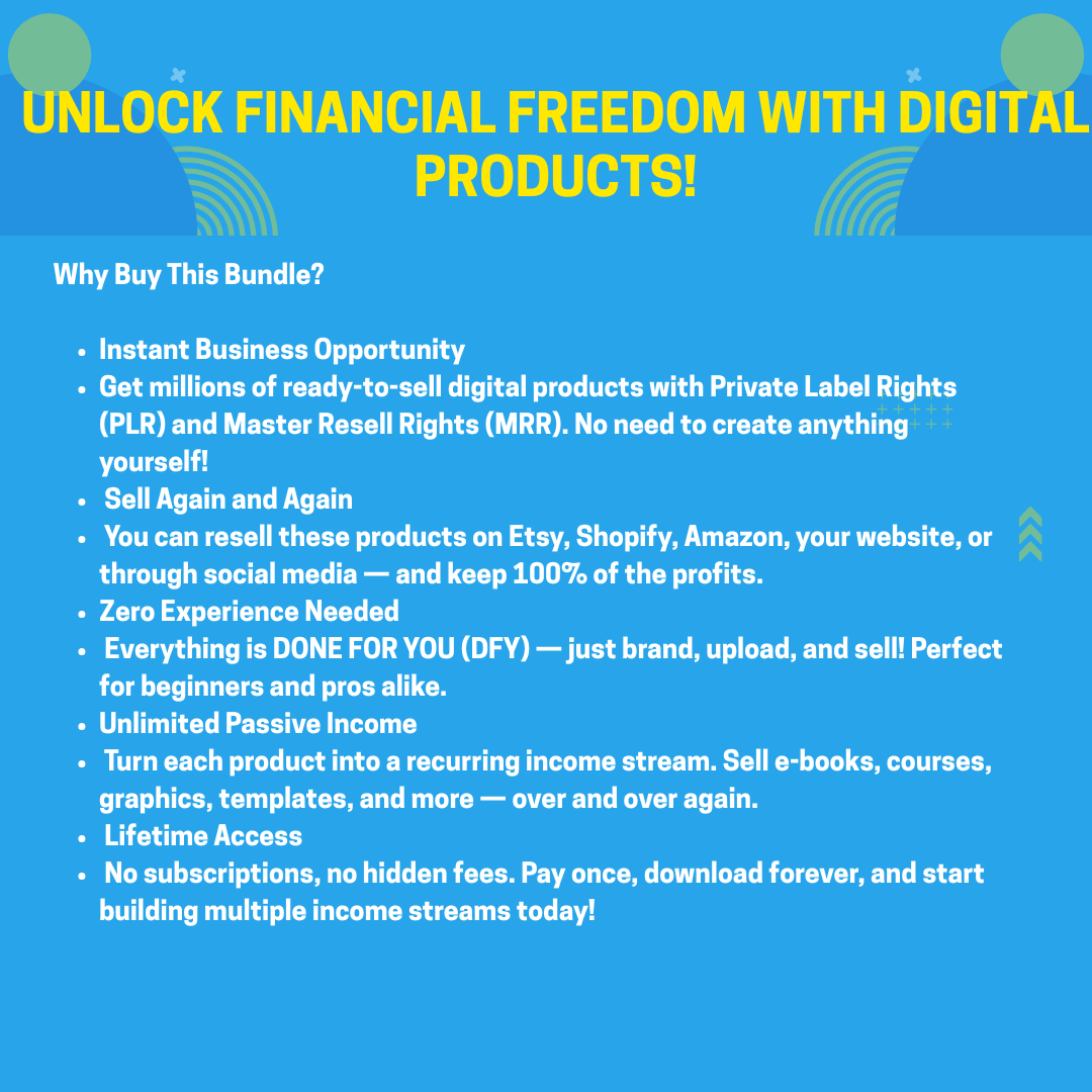 Digital Products Bundle Ideal for Passive Income, Millions of DFY Content, Featuring Private Label Rights & Master Resell Rights - Social Canvas