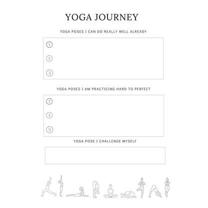 Yoga Journal Canva Template | Printable Yoga Planner | Yoga Practice Log | Meditation Tracker | Digital Download - Social Canvas