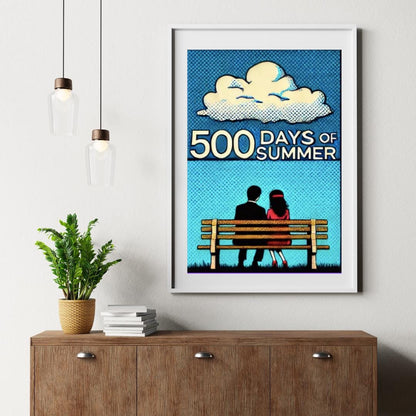 500 Days of Summer Style Pop Art Poster - Romantic Movie Wall Decor - Social Canvas
