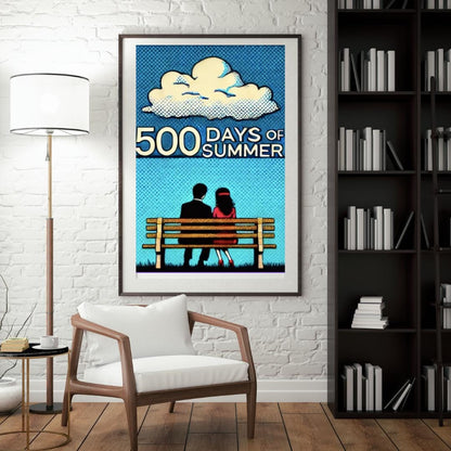 500 Days of Summer Style Pop Art Poster - Romantic Movie Wall Decor - Social Canvas