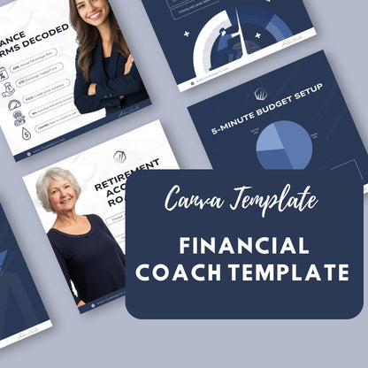 30 Financial Coach Social Media Templates | Editable Canva Templates | Personal Finance, Budgeting & Investing Posts | Instant Download - Social Canvas