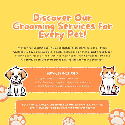 30 Pet Grooming Social Media Templates | Editable Canva Templates | Pet Care, Dog Grooming & Salon Marketing | Instant Download - Social Canvas