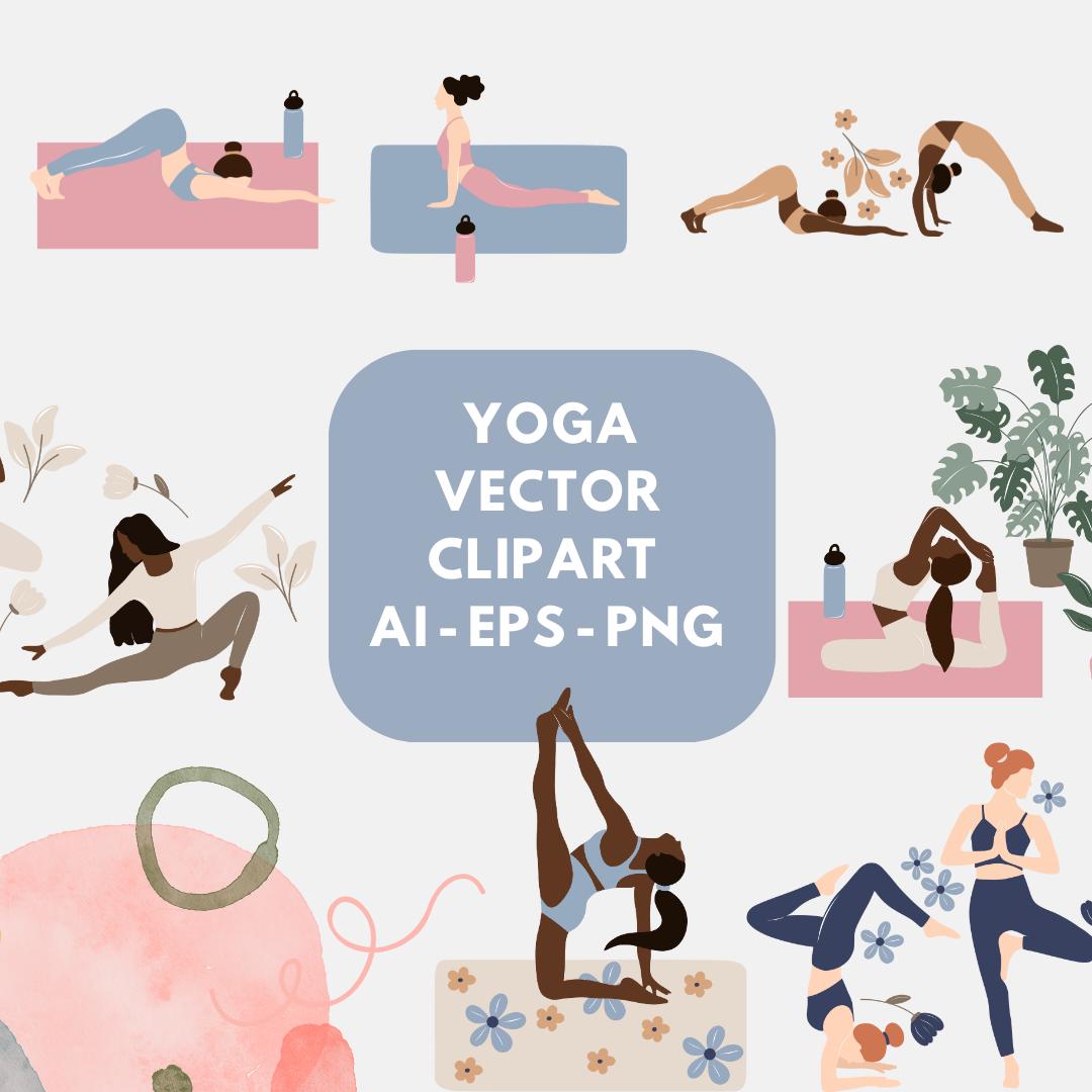 Yoga Vector Clipart Bundle | 72 Seamless Patterns and Elements | Digital Yoga Illustrations | Boho Yoga Graphics for Branding and Design - Social Canvas