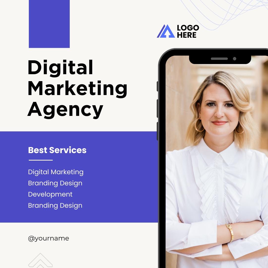 250 Digital Marketing Agency Posts & Stories Canva Templates | Canva Template Bundle | Editable Social Media Graphics - Social Canvas