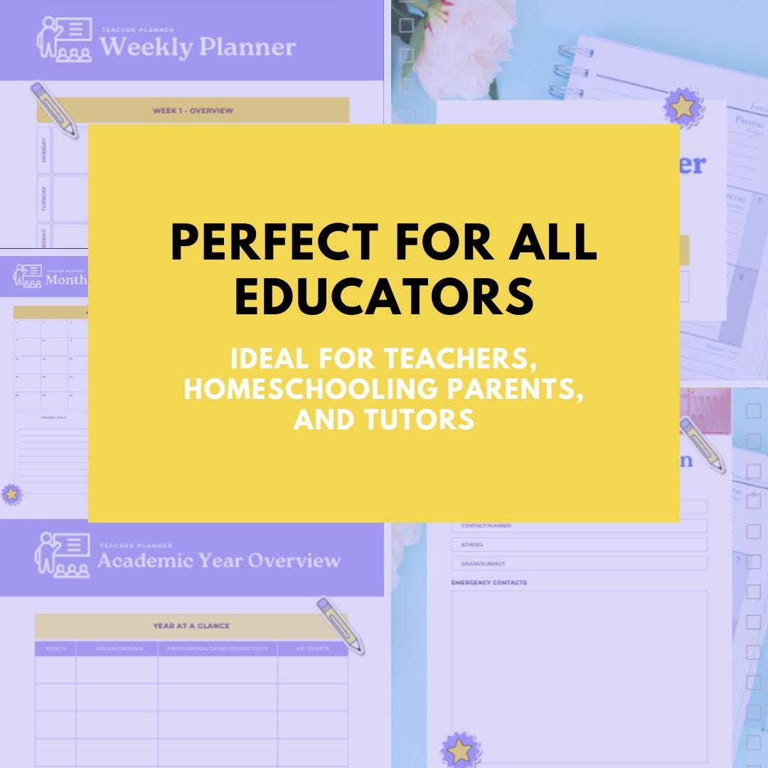 Teacher Planner | Editable Canva Template | Digital & Printable Classroom Organizer - Social Canvas