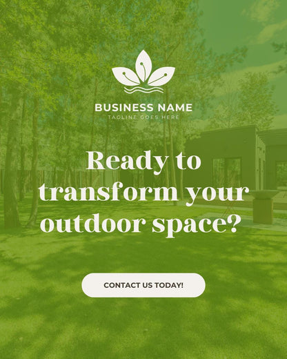 Landscaping Social Media Template Bundle | Canva Lawn Care Marketing Kit | Gardening Business | Social Media Planner and Analytics Guide - Social Canvas