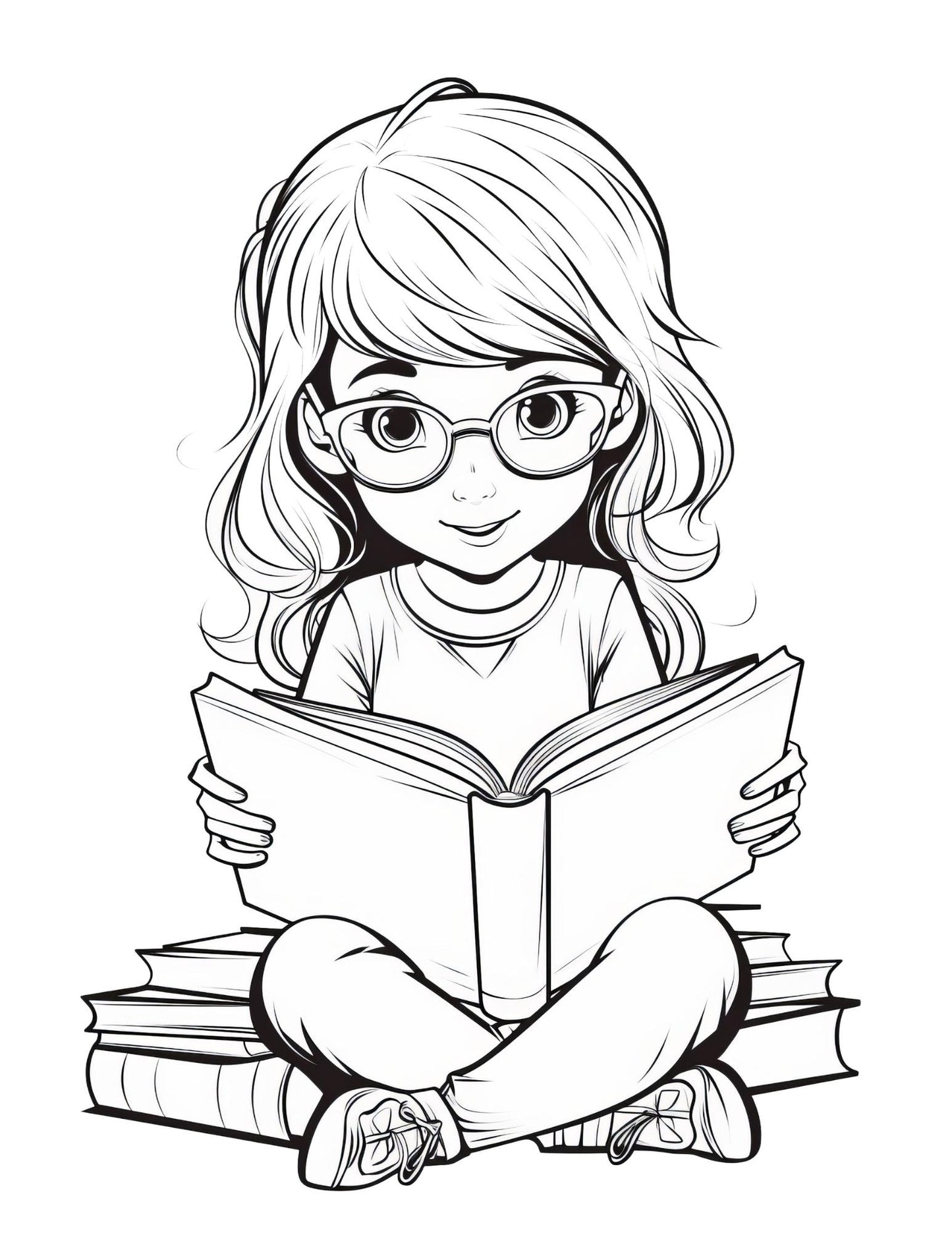 Bookstore Coloring Book | 26-Page Canva Template for Book Lovers & Creative Minds | Cozy Literary-Themed Coloring Pages | Digital Download - Social Canvas