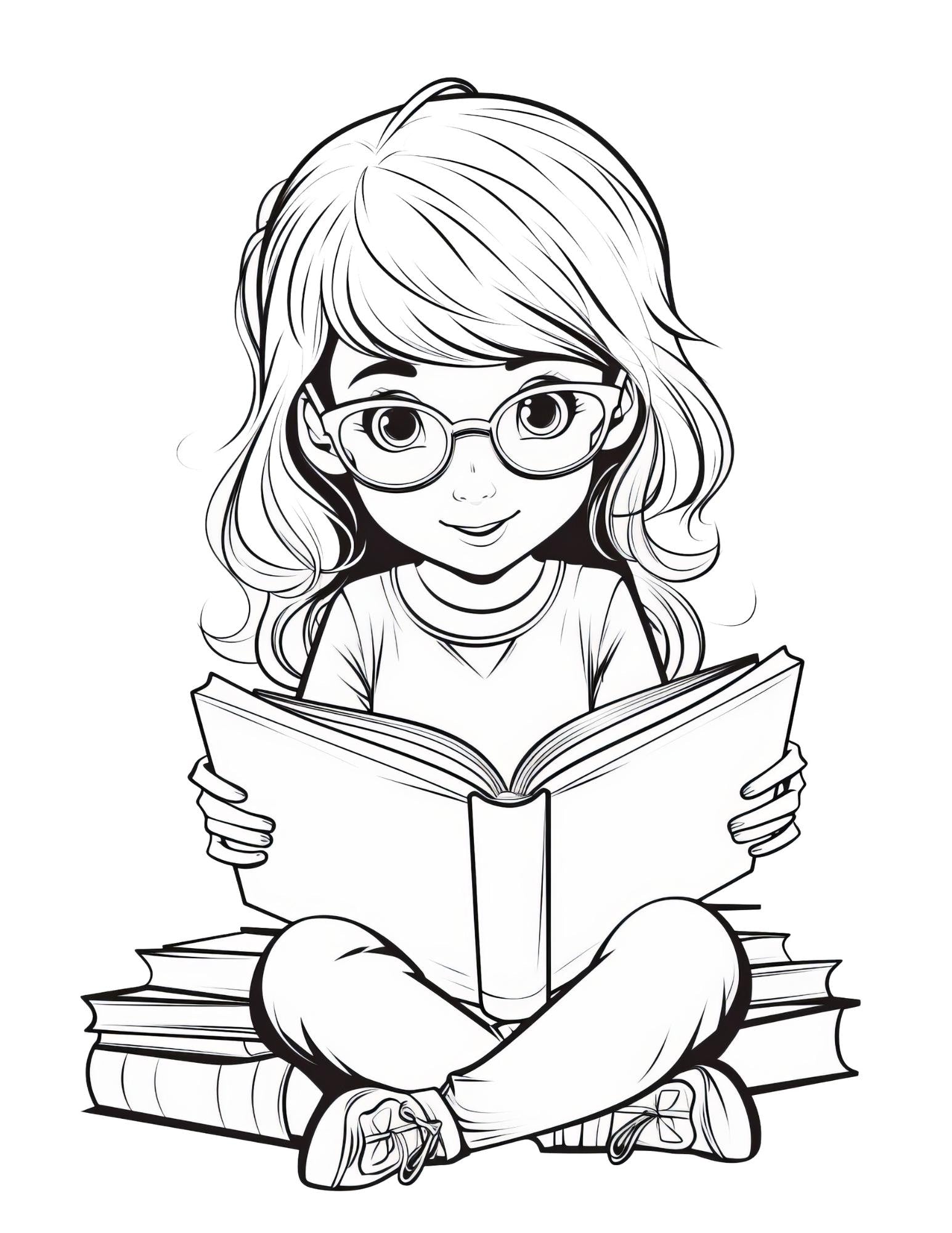 Bookstore Coloring Book | 26-Page Canva Template for Book Lovers & Creative Minds | Cozy Literary-Themed Coloring Pages | Digital Download - Social Canvas