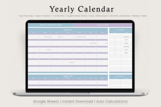 Digital ADHD Planner | Google Sheets Life Organizer for Focus & Productivity