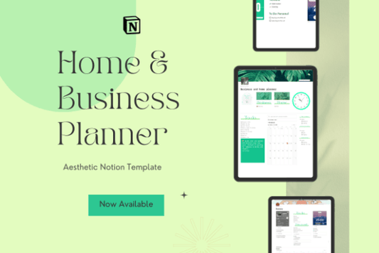 Elegant Home & Business Notion Planner (MRR) - Social Canvas