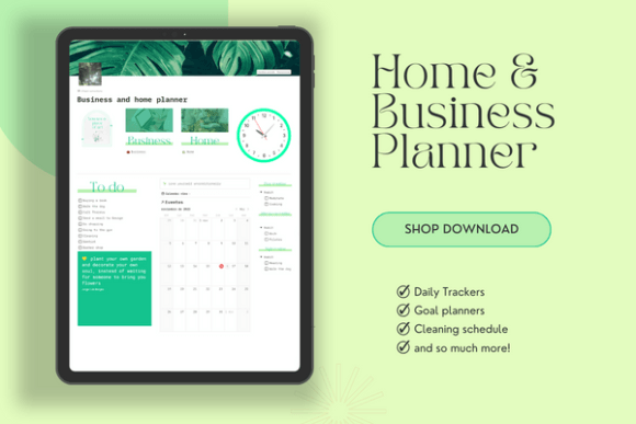 Elegant Home & Business Notion Planner (MRR) - Social Canvas