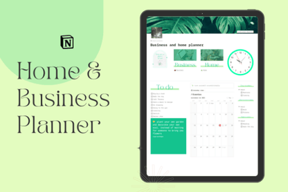 Elegant Home & Business Notion Planner (MRR) - Social Canvas