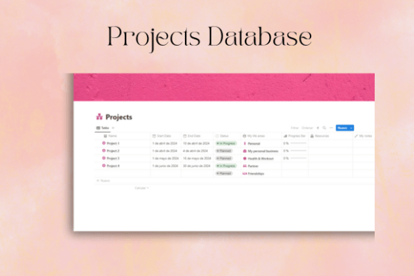 Aesthetic Pink Second Brain Notion - Social Canvas