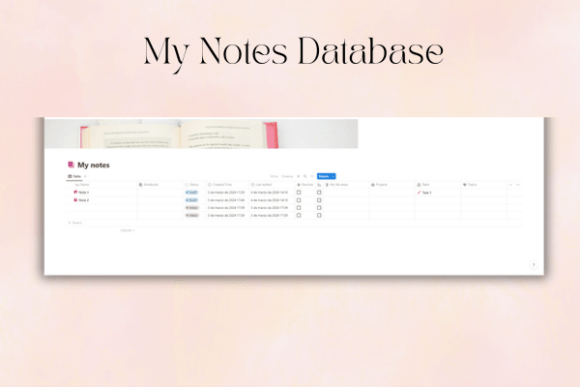 Aesthetic Pink Second Brain Notion - Social Canvas