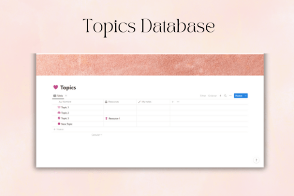 Aesthetic Pink Second Brain Notion - Social Canvas