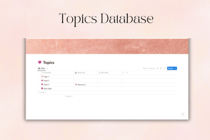 Aesthetic Pink Second Brain Notion - Social Canvas