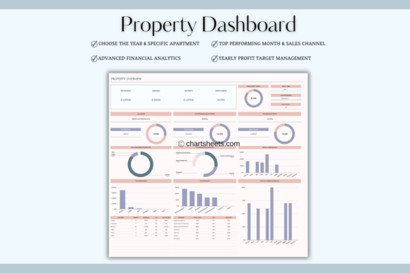 Airbnb Profit & Expense Tracker (Excel/Google Sheets) (MRR) - Social Canvas