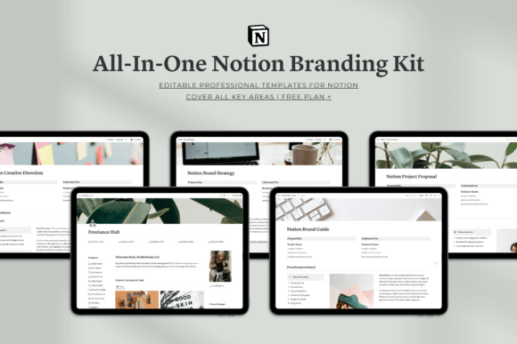 All-in-One Notion Branding Kit – Editable Templates for Personal & Business Branding (MRR) - Social Canvas