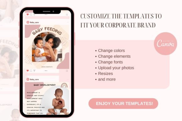 Baby Care -Canva Social Media Templates - Social Canvas