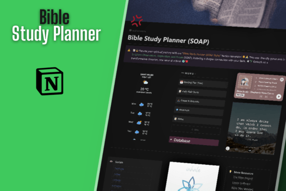 Bible Study Planner - (SOAP) Style - Social Canvas