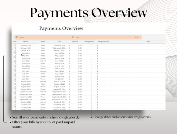 Bill Tracker Spreadsheet – Excel Template for Monthly Bill Management (MRR) - Social Canvas
