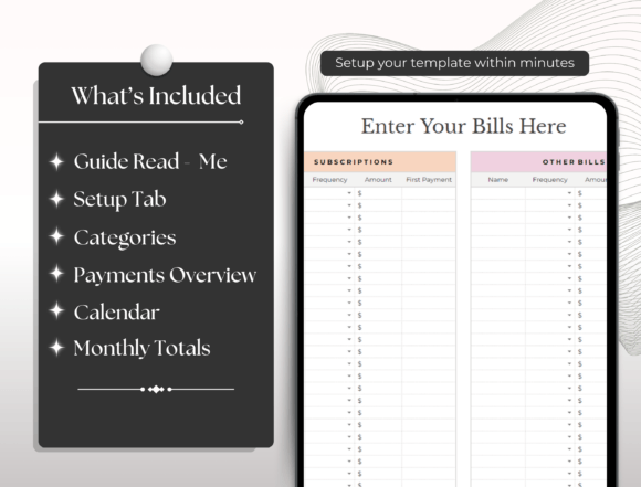 Bill Tracker Spreadsheet – Excel Template for Monthly Bill Management (MRR) - Social Canvas
