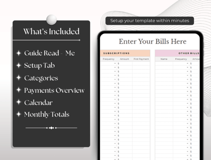 Bill Tracker Spreadsheet – Excel Template for Monthly Bill Management (MRR) - Social Canvas