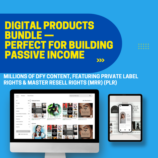 Digital Products Bundle Ideal for Passive Income, Millions of DFY Content, Featuring Private Label Rights & Master Resell Rights - Social Canvas