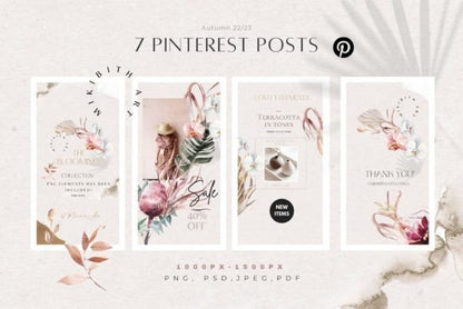 Bohemian Instagram Templates – Editable Social Media Pack (MRR) - Social Canvas