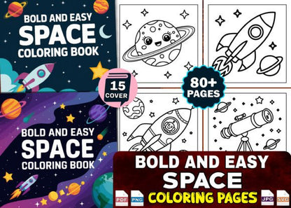 Bold and Easy Bundle Coloring Book Pages - Social Canvas