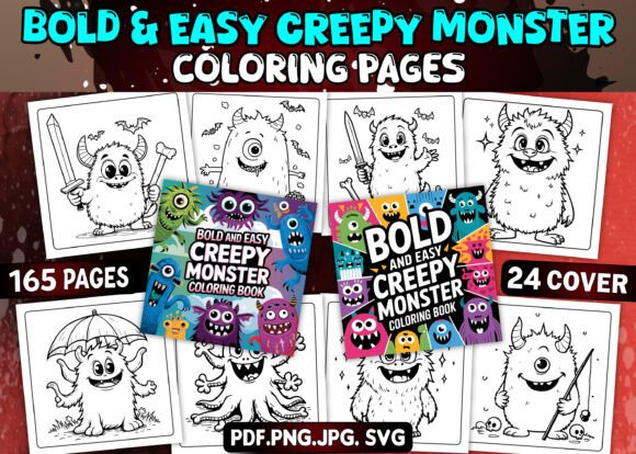 Bold and Easy Bundle Coloring Book Pages - Social Canvas