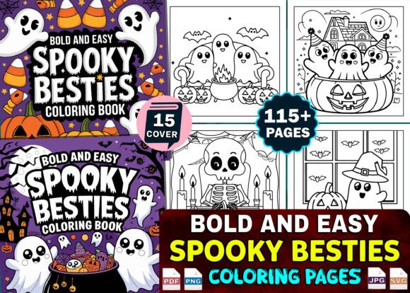 Bold and Easy Bundle Coloring Book Pages - Social Canvas