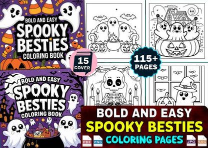 Bold and Easy Bundle Coloring Book Pages - Social Canvas