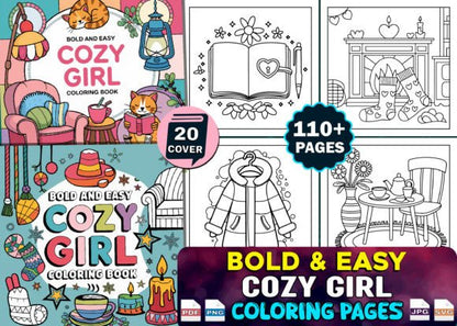 Bold and Easy Bundle Coloring Book Pages - Social Canvas