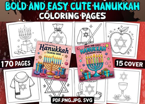 Bold and Easy Bundle Coloring Book Pages - Social Canvas
