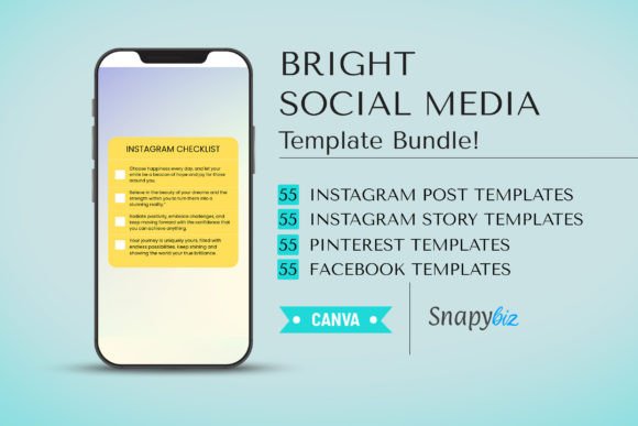 Bright Social Media Template Bundle - Social Canvas