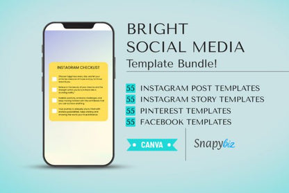 Bright Social Media Template Bundle - Social Canvas