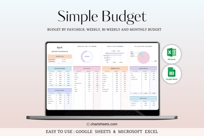 Budget Planner Excel | Rainbow Theme (MRR) - Social Canvas