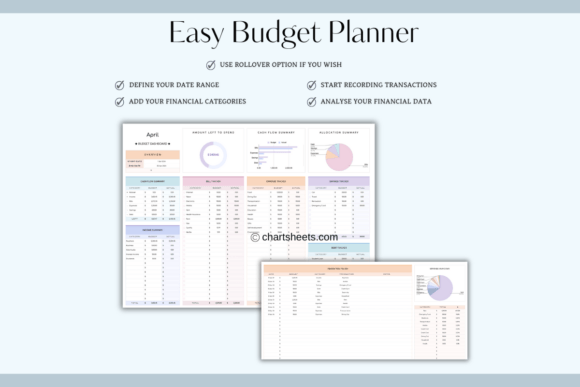 Budget Planner Excel | Rainbow Theme (MRR) - Social Canvas