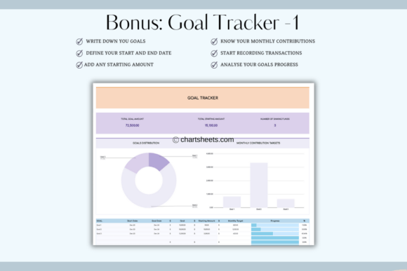 Budget Planner Excel | Rainbow Theme (MRR) - Social Canvas