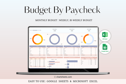 Budget by Paycheck Spreadsheet – Excel Template for Personal Finance Tracking (MRR) - Social Canvas