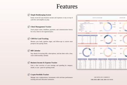 Business Growth Spreadsheet Kit – 6 Excel & Google Sheets Templates for Entrepreneurs - Social Canvas