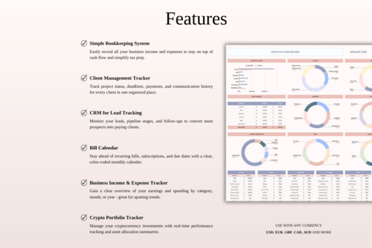 Business Growth Spreadsheet Kit – 6 Excel & Google Sheets Templates for Entrepreneurs - Social Canvas