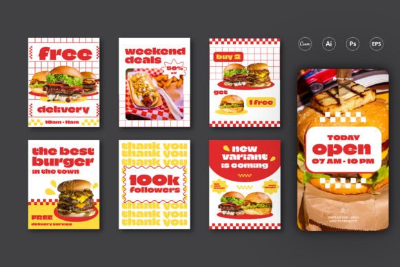 CAFE RESTO · Social Media Kit - Social Canvas