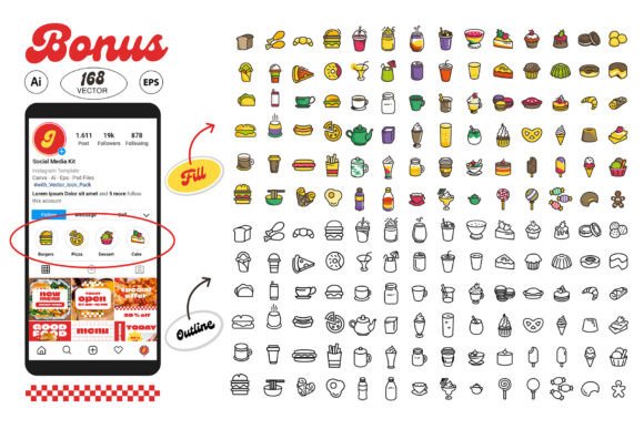 CAFE RESTO · Social Media Kit - Social Canvas