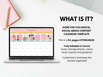 Social Media Content Canva Template Graphic - Social Canvas